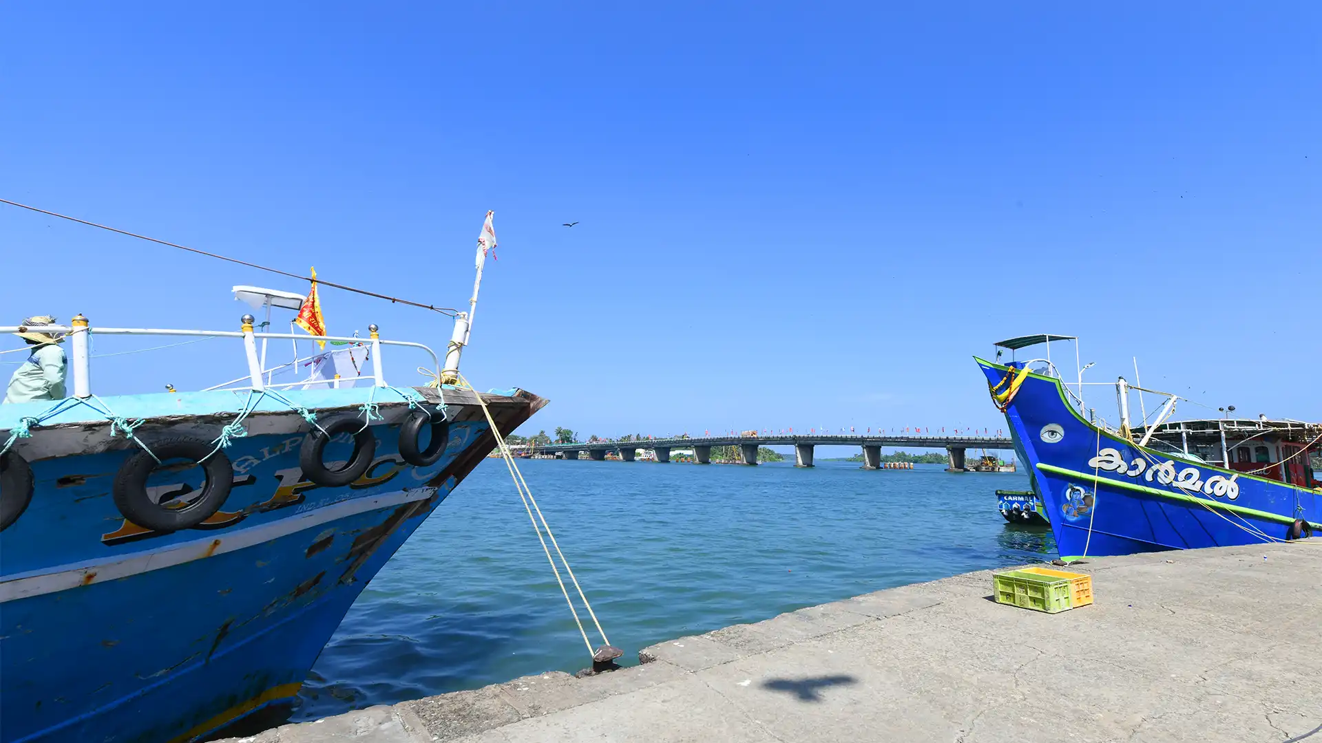 Neendakara Fishing Harbour view