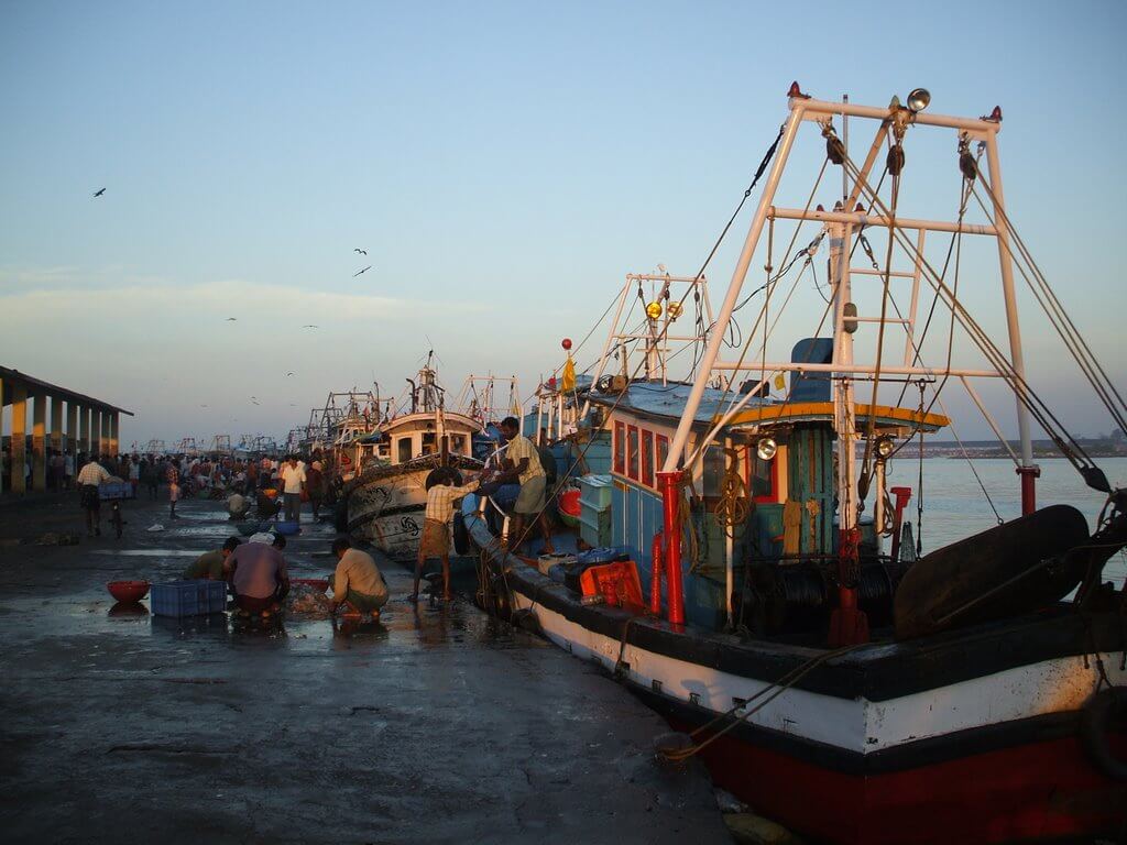 Neendakara Fishing Harbour in Kollam